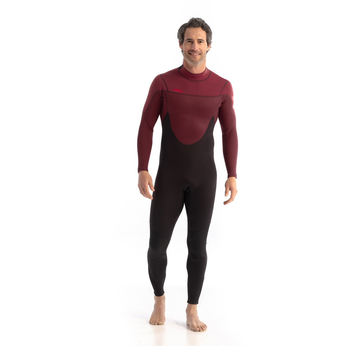 Jobe Perth 3/2 mm Neoprenanzug Herren in Rot mit Rückenreißverschluss