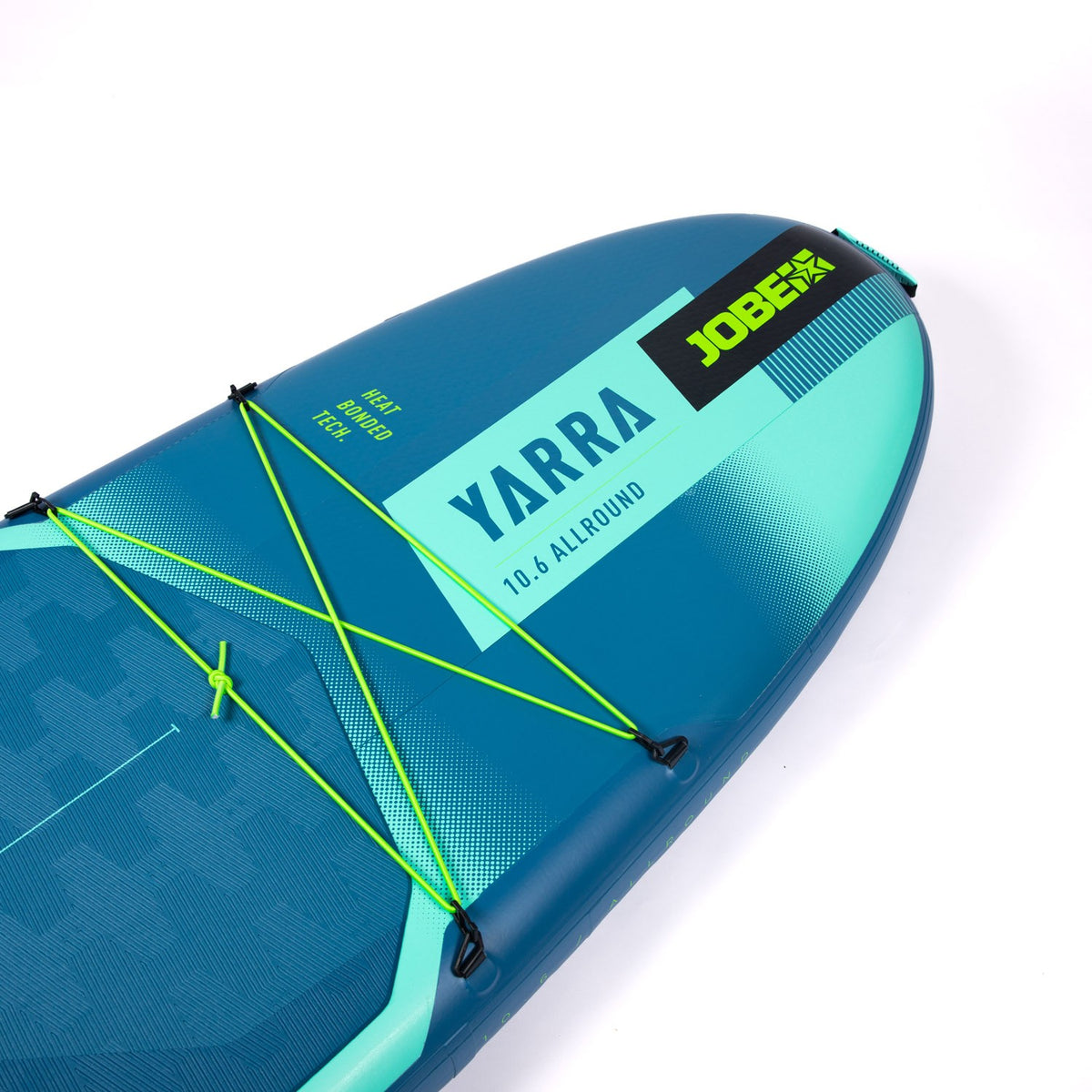 Bug des Jobe Aero Yarra 10.6 in Stahlblau mit Bungee-Netz