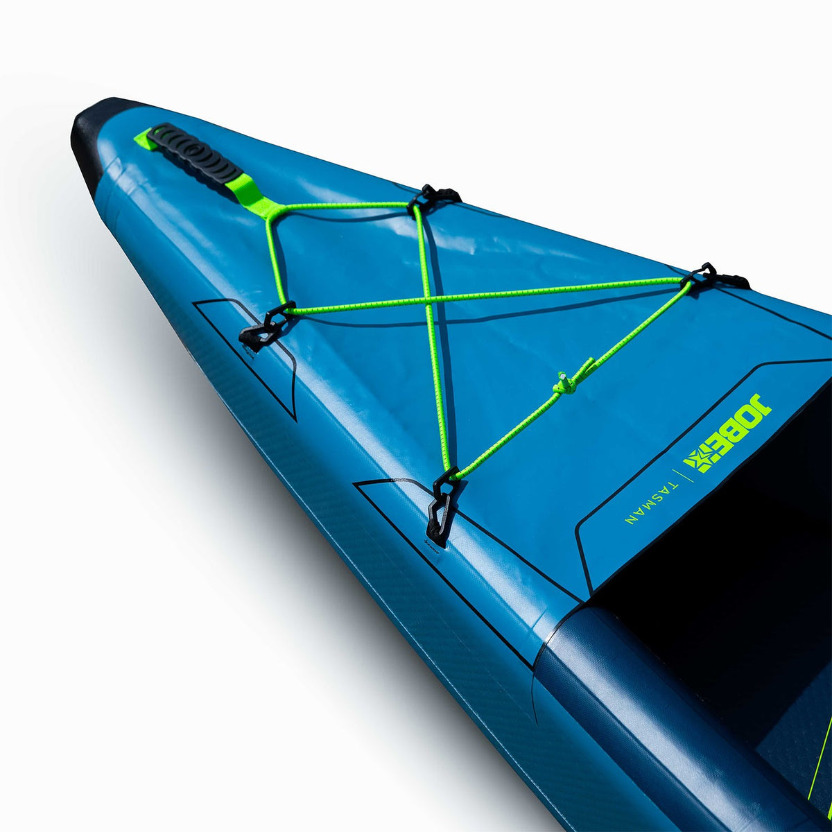 Jobe Tasman 440 – Dropstitch-Boden mit EVA-Deck und Fußstütze