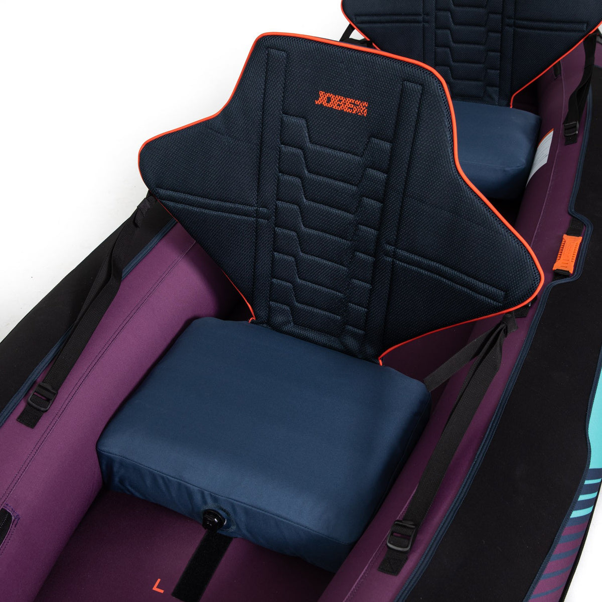 Gepolsterter Sitz des Jobe Croft 340 in Lila mit hoher Rückenlehne