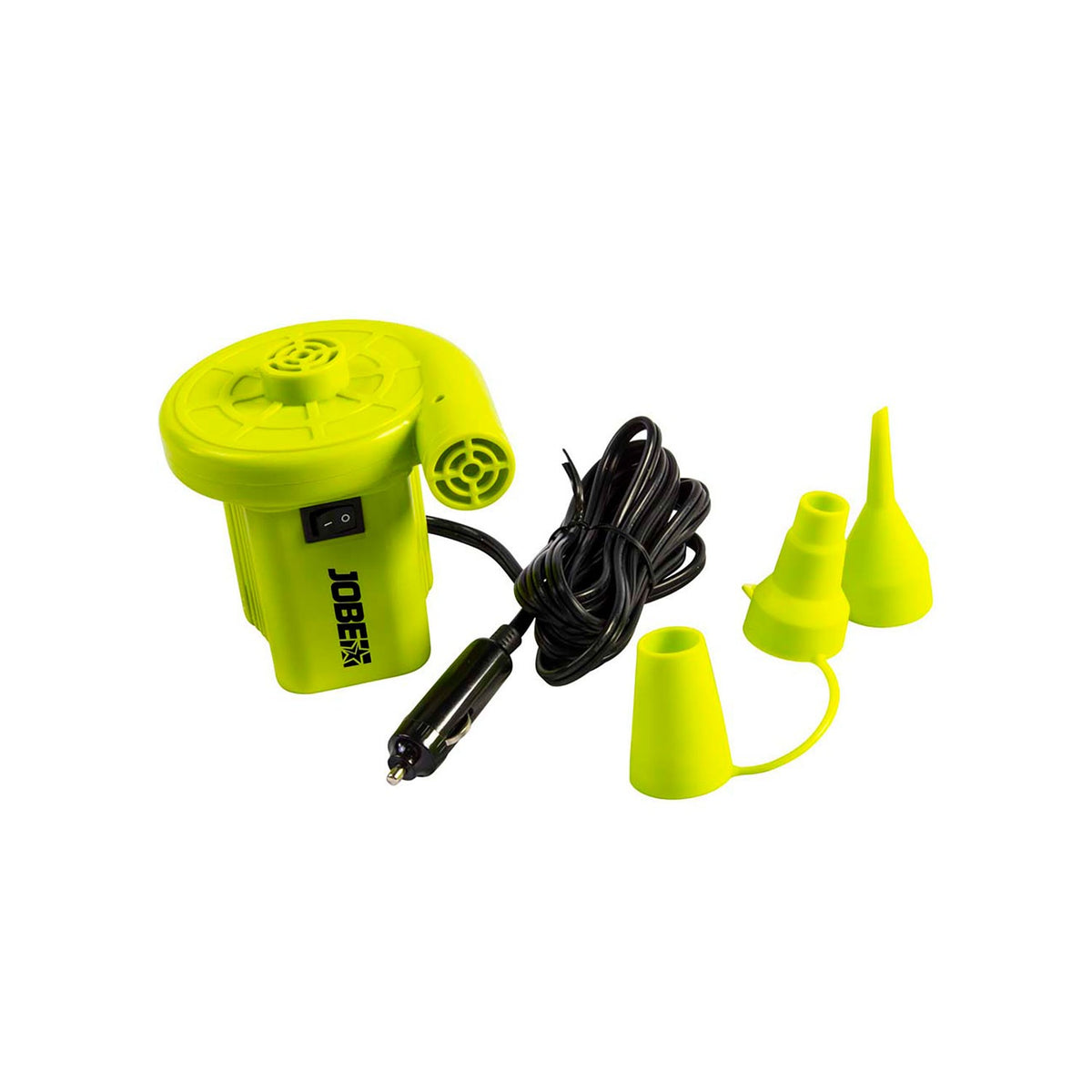 Jobe 12-V-Luftpumpe mit Kabel, Zigarettenanzünder-Stecker und drei Aufsätzen