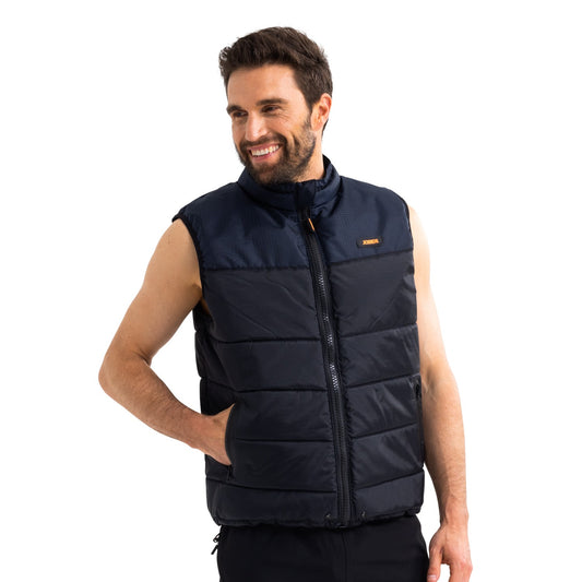 Jobe Bodywarmer Herren in Midnight Blue – Steppweste mit Stehkragen, Vorderansicht