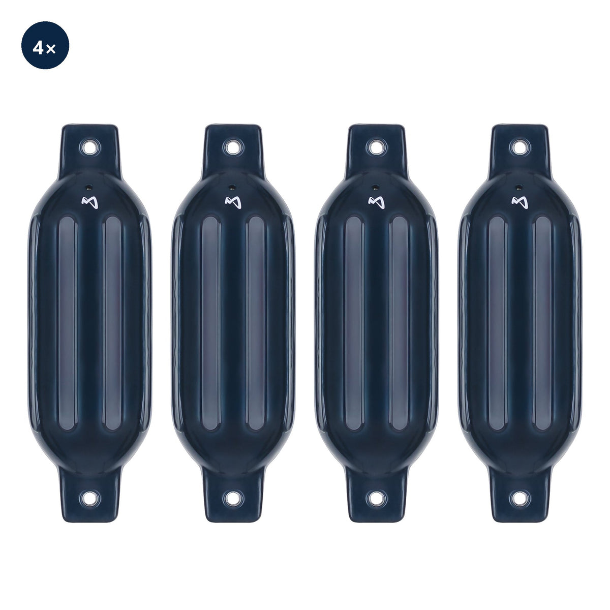 Dura Fender Marineblau – 4 Stück: alle Teile im Überblick