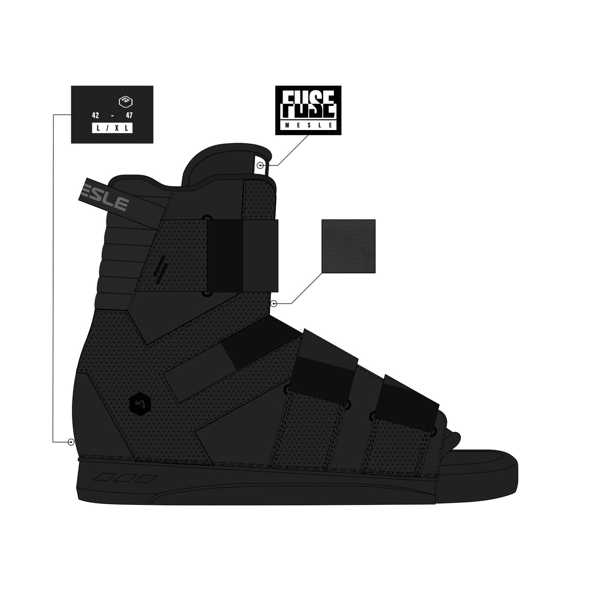 Mesle Fuse Wakeboard Bindung